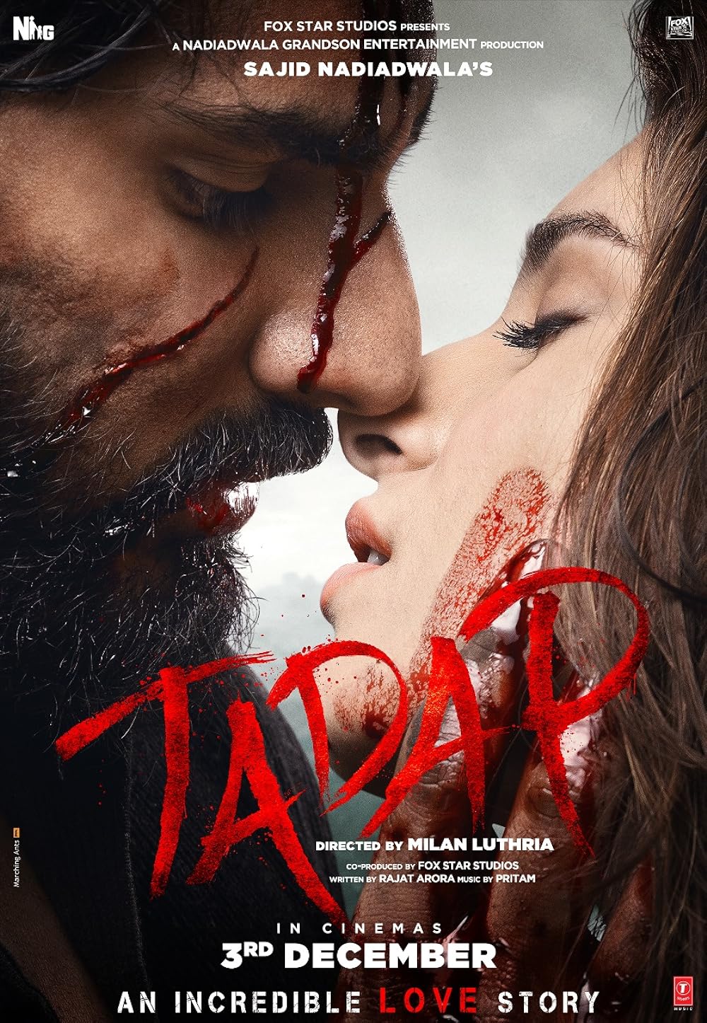 Download Tadap (2021) Hindi Movie Web – DL || 480p [400MB] || 720p [1.1GB] || 1080p [2.4GB]