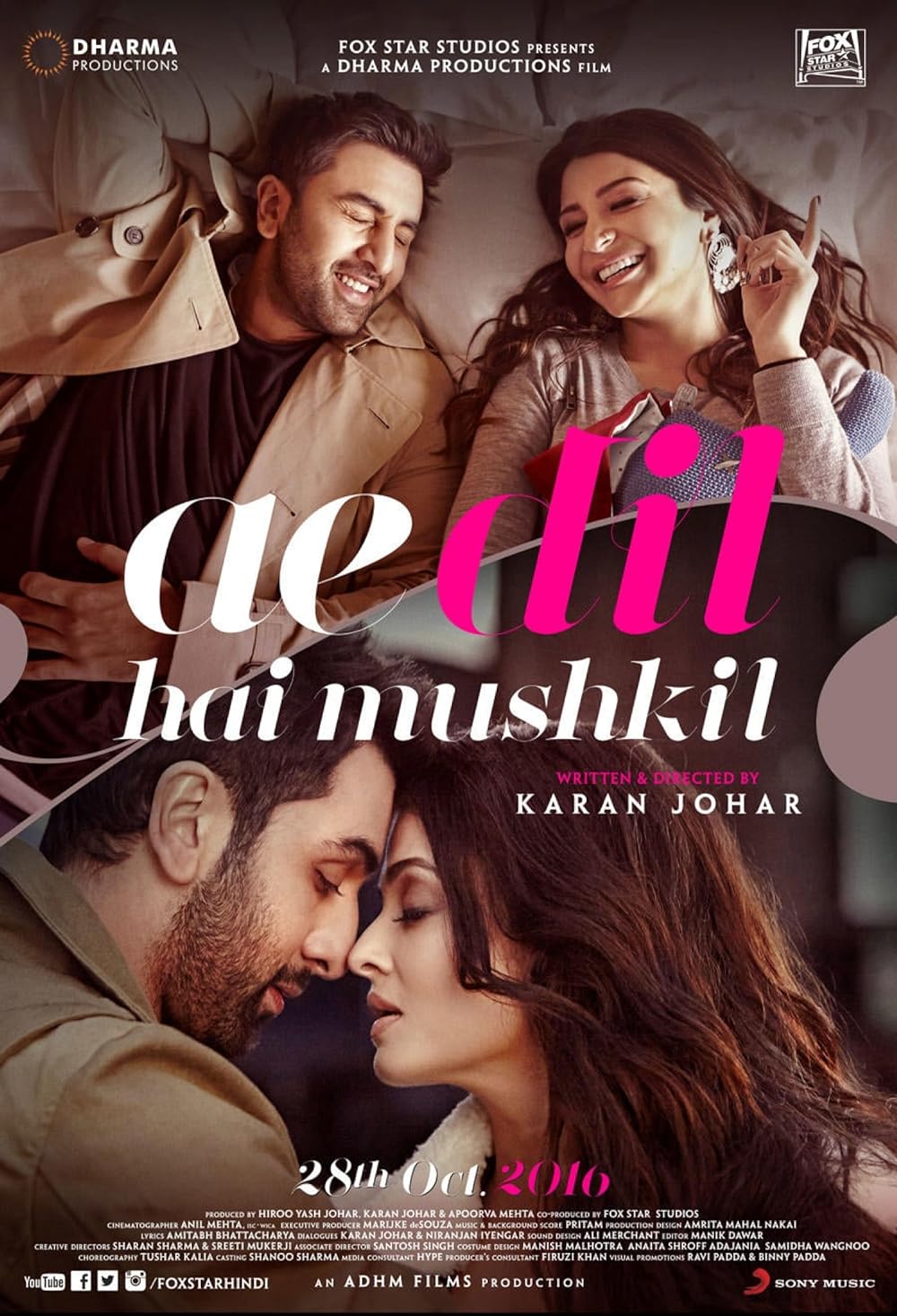 Download Ae Dil Hai Mushkil (2016) Hindi Movie Bluray  || 720p [1.2GB] || 1080p [3GB]