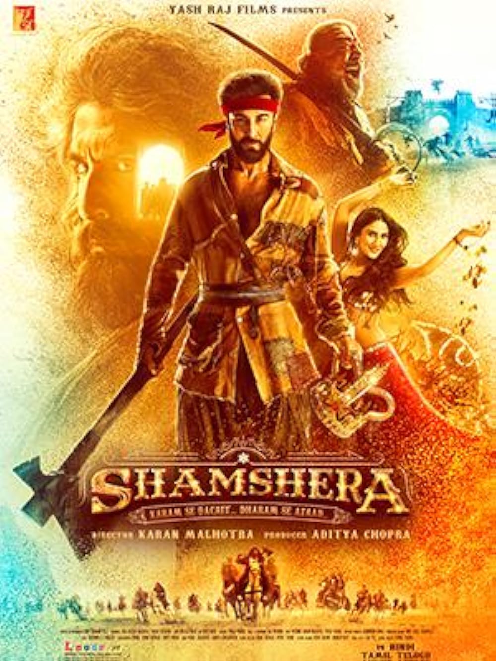 Download Shamshera (2022) Hindi Movie WEB-DL || 480p [500MB] || 720p [1.3GB] || 1080p [3GB]