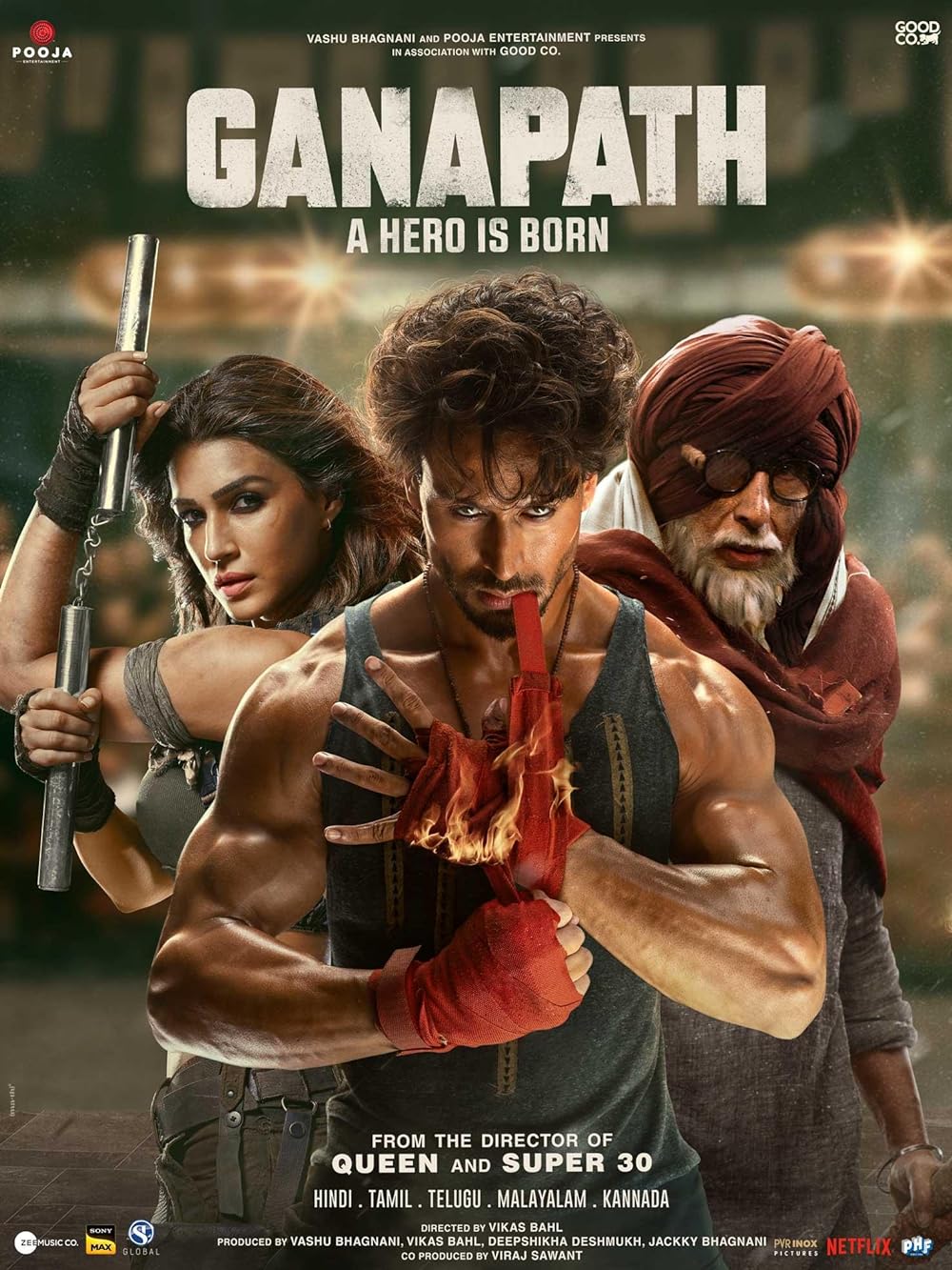Download Ganapath (2023) Hindi Movie HQ S-Print || 480p [400MB] || 720p [1GB] || 1080p [2.2GB]