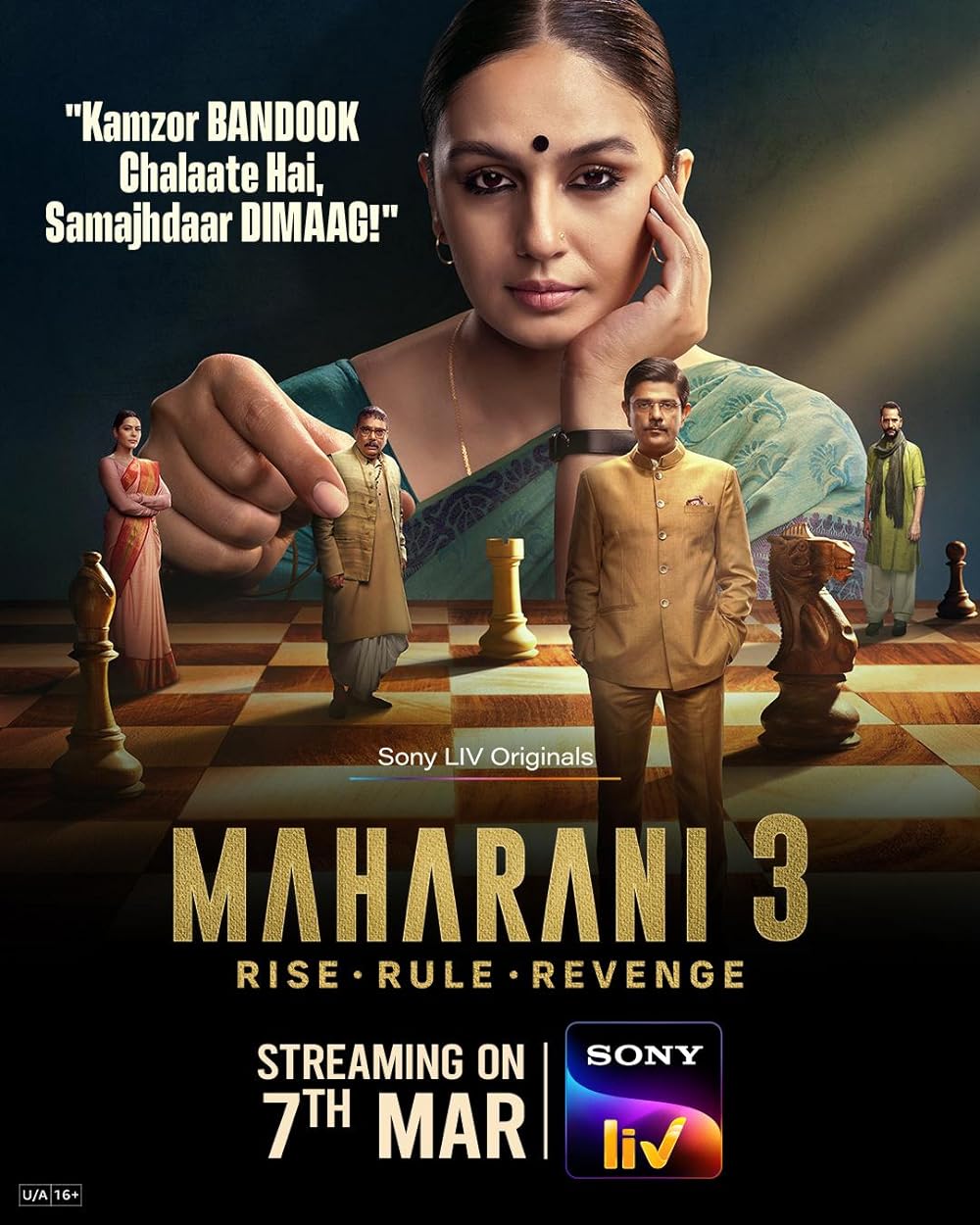 Download Maharani (2024) (Season 3) Hindi {Sony Liv Series} WEB-DL || 480p [150MB]  || 720p [400MB] || 1080p [1GB]